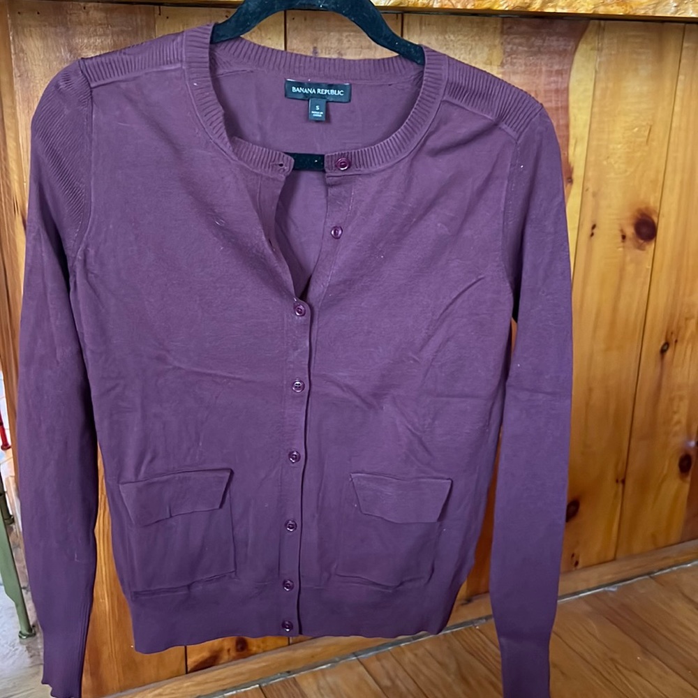 Burgundy cardigan